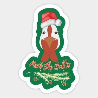 Peck the halls Sticker